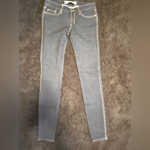 Abercrombie & Fitch Stretchy Dark Skinny Jeans Size 2L - Picture 1 of 4